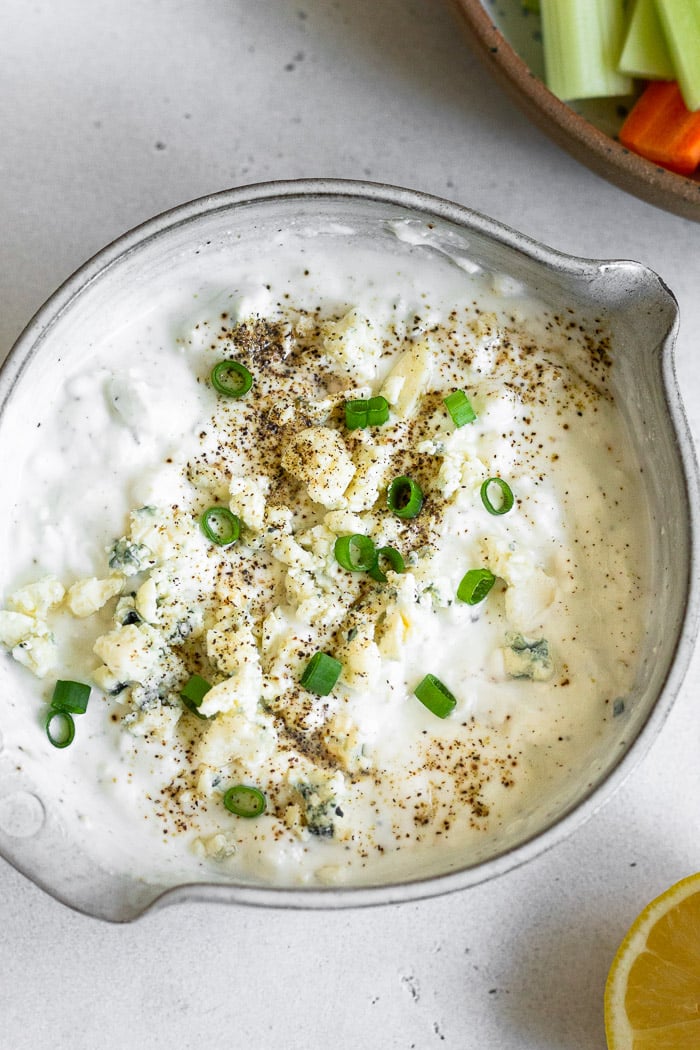 Guilt-Free & Ultra Creamy: Greek Yogurt Blue Cheese Dressing